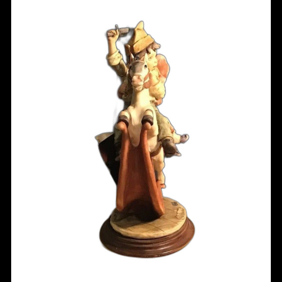 Rare Giuseppe Armani 1982 Ceramic Sculpture Pirates Boy & Girl Rocking Horse - Picture 4 of 8